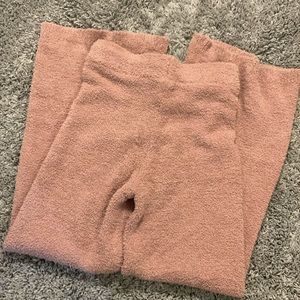 Fuzzy flared pj pants